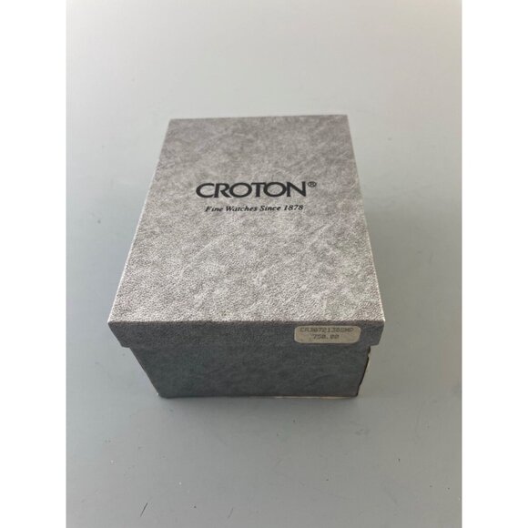 New in Box Croton Ladies Watch Rectangle MOP Face CZ Sapphire Crystal Art Deco - Picture 11 of 12